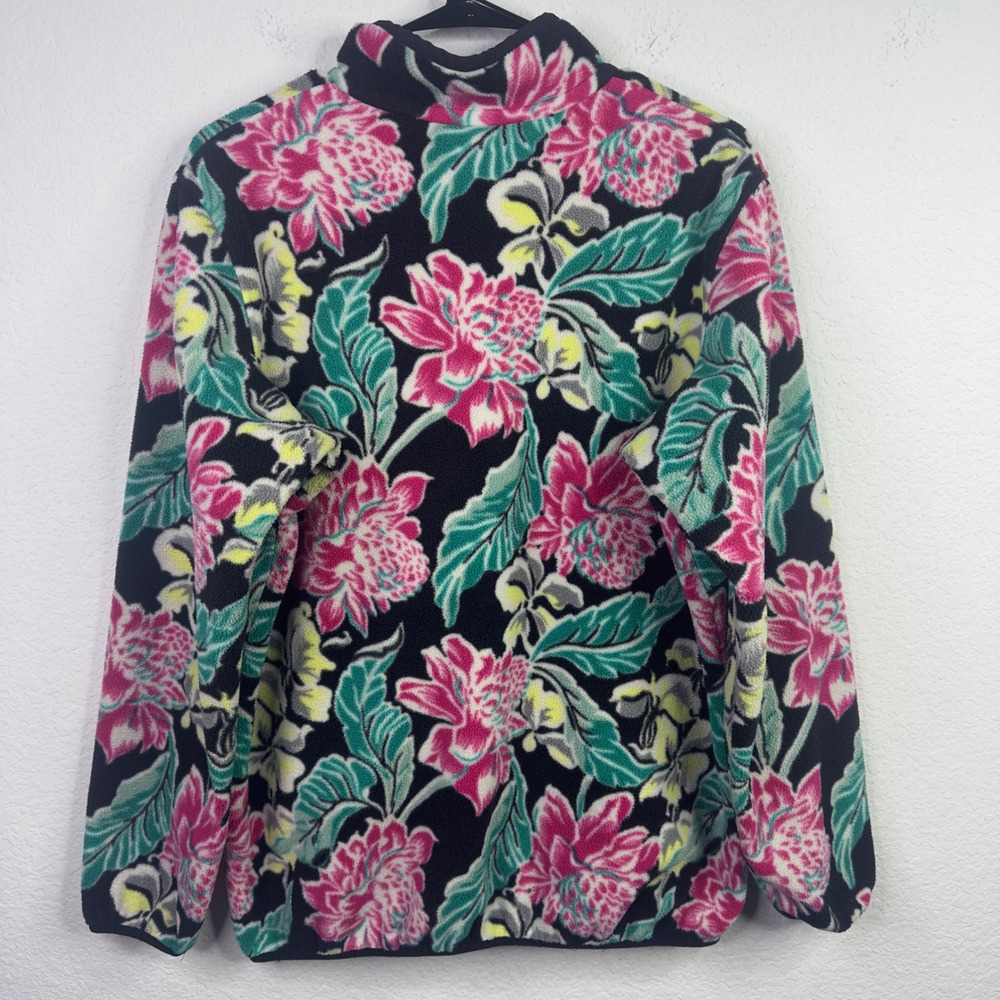 Patagonia Synchilla Snap-T Floral Fleece Pullover Womens XL Gorpcore Cottagecore - Picture 2 of 10